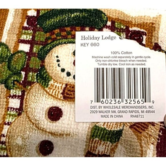 New Christmas Kitchen Towel Set Santa Snowman Country Snow Holiday Decor Vintage - Picture 6 of 6